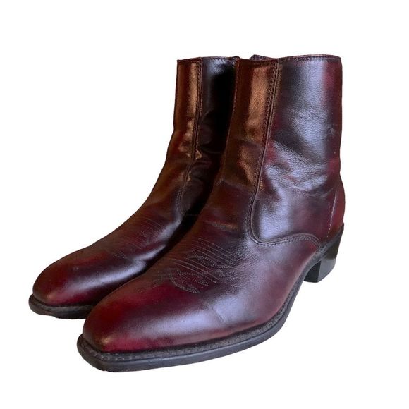 Laredo Fletcher Block Heel Cowboy Boots  Leather Men’s Size 13 SP1122 Western - Picture 15 of 16